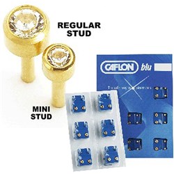 Stud Reg Gold April Crystal